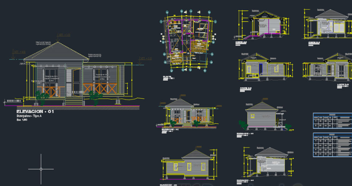 دانلود فایل اتوکد خانه مدرن کوچک خانوادگی DWG | Modern Small Family House Project برای AutoCAD